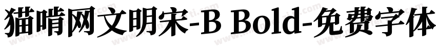 猫啃网文明宋-B Bold字体转换